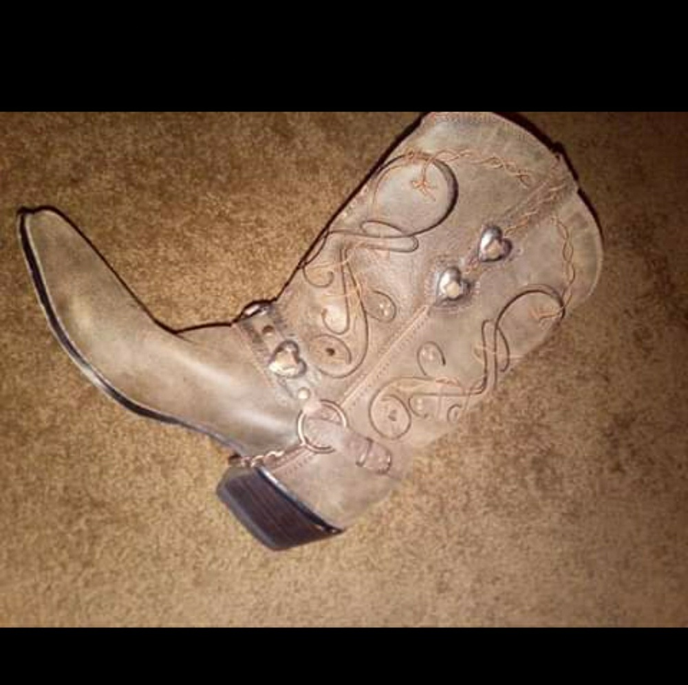 Size 9 Durango womens concho brown cow girl boots